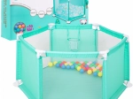 Kojec dla dzieci z 50 piłeczkami i koszem do koszykówki – suchy basen, 18+ miesięcy