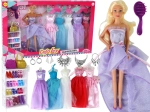 Modna lalka 30 cm z długimi blond włosami – garderoba, buty i dodatki