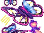 Kolorowy motyli dron z LED i magiczną różdżką – zdalnie sterowana latająca zabawka dla dzieci