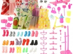 Ubranka i akcesoria dla lalek - megazestaw 85 elementów