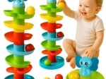 Wieża z kuleczkami dla dzieci ze spiralnym torem