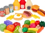 Plastikowe produkty spożywcze do dziecięcej kuchni – duży zestaw 44 szt. CASDON