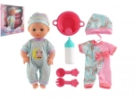 Lalka niemowlę z twardym ciałkiem i akcesoriami, 25 cm