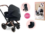 Wózek dla lalek CYBEX Black 3 w 1 (36–52 cm)