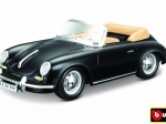 Bburago Porsche 356 B Cabriolet czarny 1:24