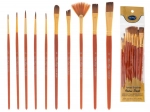 Zestaw szkolnych pędzli malarskich 10 szt.