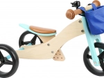 Drewniany jeździk 2w1 TRIKE turkusowy