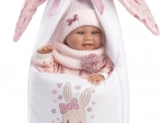 Llorens New Born dziewczynka – realistyczna lalka niemowlę z całowinylowym ciałem 40 cm