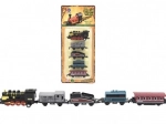 Pociąg z wagonami 5 szt., metal/plastik, 8 cm, z napędem typu pull-back