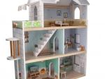 Duży drewniany domek dla lalek