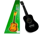 Klasyczna Drewniana Gitara z Kostką Czarna 60 cm