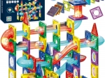 Woopie magnetyczne klocki 3D – edukacyjny tor kulkowy, 105 elementów