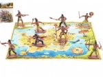 Figurki Indian z mapą