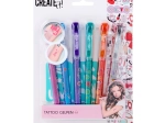 Zestaw do tatuażu z pachnącymi żelowymi długopisami i szablonami