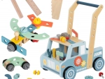 Drewniany chodzik‑auto i mini warsztat STEM TOOKY TOY