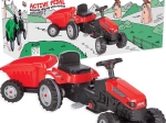 Pilsan traktor na pedały z przyczepą – czerwony