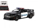 metalowy model auta Ford Mustang Dark Horse Police 2024 1:38 ze sprężynowym napędem, 13 cm