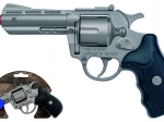 Policyjny rewolwer metalowy srebrny 8 strzałów