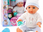 Lalka niemowlę sika z akcesoriami i dźwiękami