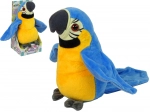 Interaktywna mówiąca niebieska papuga powtarzająca słowa