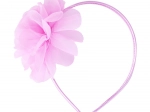 Dziewczęca opaska z różowym kwiatem