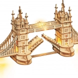 Drewniane puzzle 3D Tower Bridge z oświetleniem LED