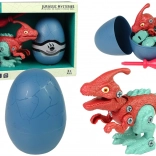 Składany dinozaur PARASAUROLOPHUS w jajku ze śrubokrętem