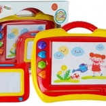 magnetyczna tablica do rysowania znikopis – zestaw 2 szt., czerwono‑żółta