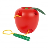 drewniana zabawka do przewlekania Jabłko