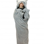 Cozy Noxxiez ciepły koc z kapturem Husky