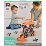 Piętrowy tor samochodowy z autkami dla dzieci