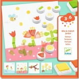 DJECO Zestaw do stemplowania Kwiaty