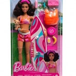 Barbie surferka z plażowymi akcesoriami