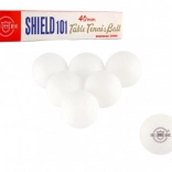 Piłeczki do tenisa stołowego Shield 40 mm bezszwowe, 6 szt. – Białe