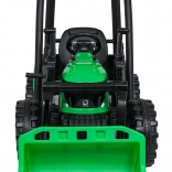 elektryczny traktor z przyczepą mega d68 zielony