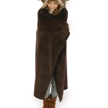 Cozy Noxxiez ciepły koc z kapturem jeleń