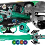 Kosmiczny zestaw zabawek z mieczem świetlnym, maską i miotaczem dysków