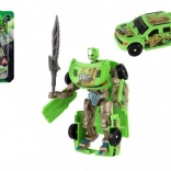Transformujące auto w robota 14 cm – zielony plastikowy model