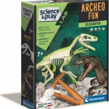 Clementoni Science & Play ArcheoFun: świecący szkielet welociraptora