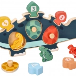 Drewniana układanka dla dzieci - Dinozaur