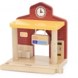 drewniana stacja kolejowa z dźwiękiem