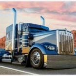 Malowanie diamentowe Niebieska ciężarówka 30x40 cm