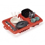 Duży ociekacz z naczyniami