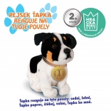 Interaktywny piesek Łapka 23 cm czarno-biały