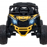 Dziecięcy elektryczny samochód terenowy CAN-AM MAVERICK 24 V żółty