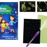 Magiczny tablet do rysowania światłem, grafika i litery