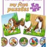 RAVENSBURGER Moje pierwsze puzzle Zwierzęce rodziny 9x2 elementów