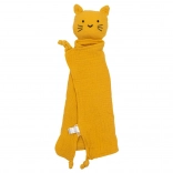 Przytulanka muślinowa New Baby kot musztardowy