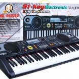 dziecięcy instrument klawiszowy z USB, mikrofonem i trybem nauki 61 klawiszy