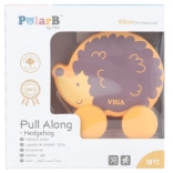 Drewniana zabawka do ciągnięcia jeżyk